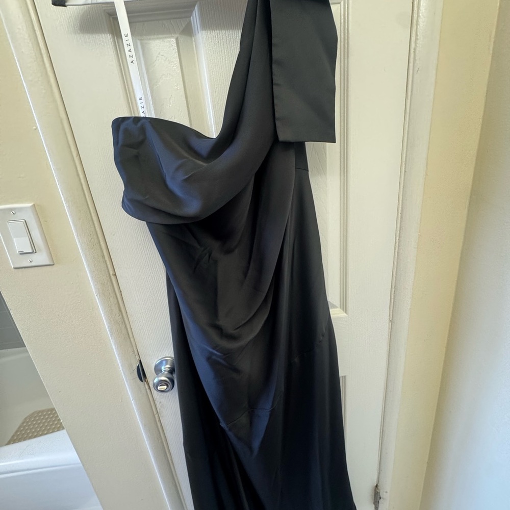 Azazie Black One-Shoulder Dress